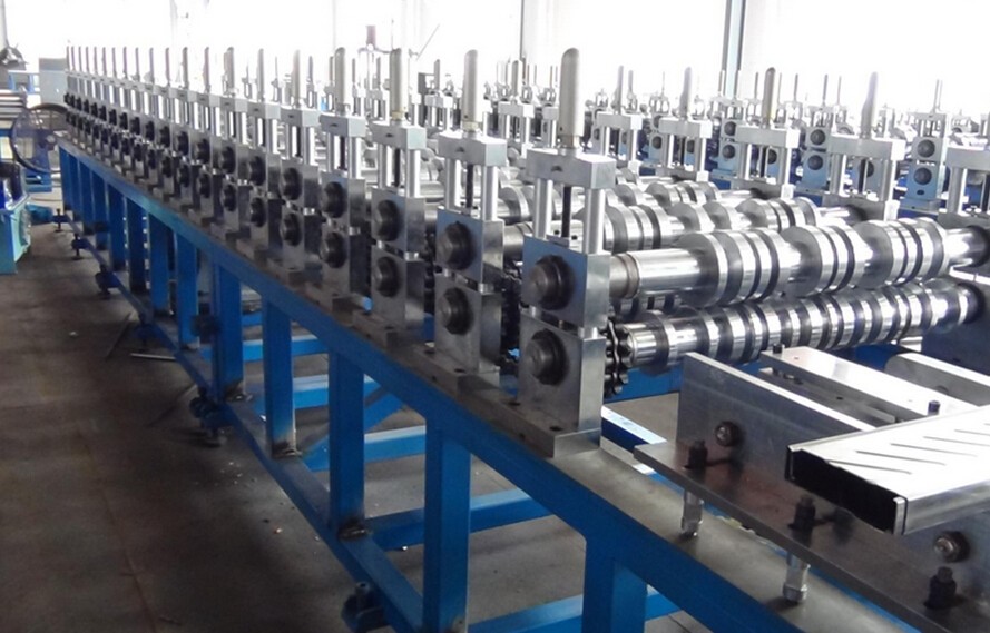 Round Downspout Roll Forming Machine with PLC Control , Pipe Roll Forming Machine