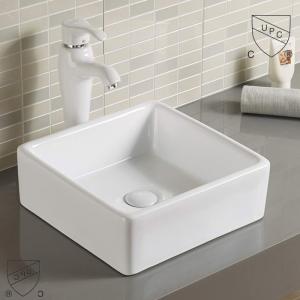 Wholesale Square Porcelain Sink Small Decal Bathroom Wash White Hand Basin from china suppliers