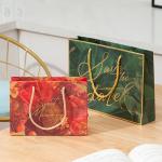 Custom Logo Ivory Board Wedding Candy Souvenir Gift Packaging Paper Bags at