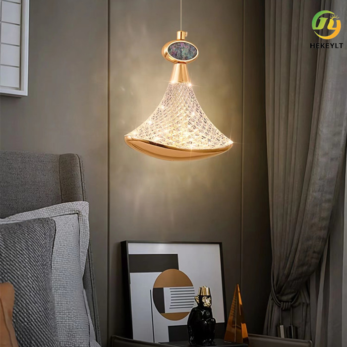 Light luxury duplex living room stairwell rotating Modern Pendant Light