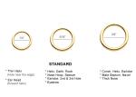 14k Gold Piercing Ring 1/4inches 5/16inches 3/18inches For Nose Lip Ear