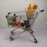 125L Zinc Powder Coating Metal Shopping Trolley Supermarket Shopping Cart