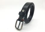 Fashion Womens Genuine Leather Belt With Colored Hand Stitches And Carved Buckle