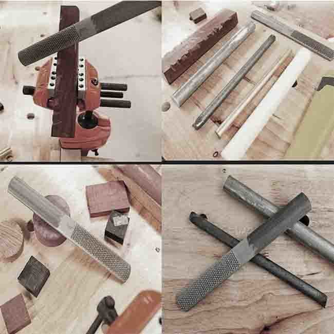 4 in 1 Metal File Wood Rasp 8&prime;&prime;/200mm Steel for Carpenter DIY Wood File Gadget Woodworking Hand Tools