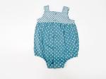 Cotton Polka Dot Baby Dress Pants Check Seam Stitching Short Overall Summer Soft