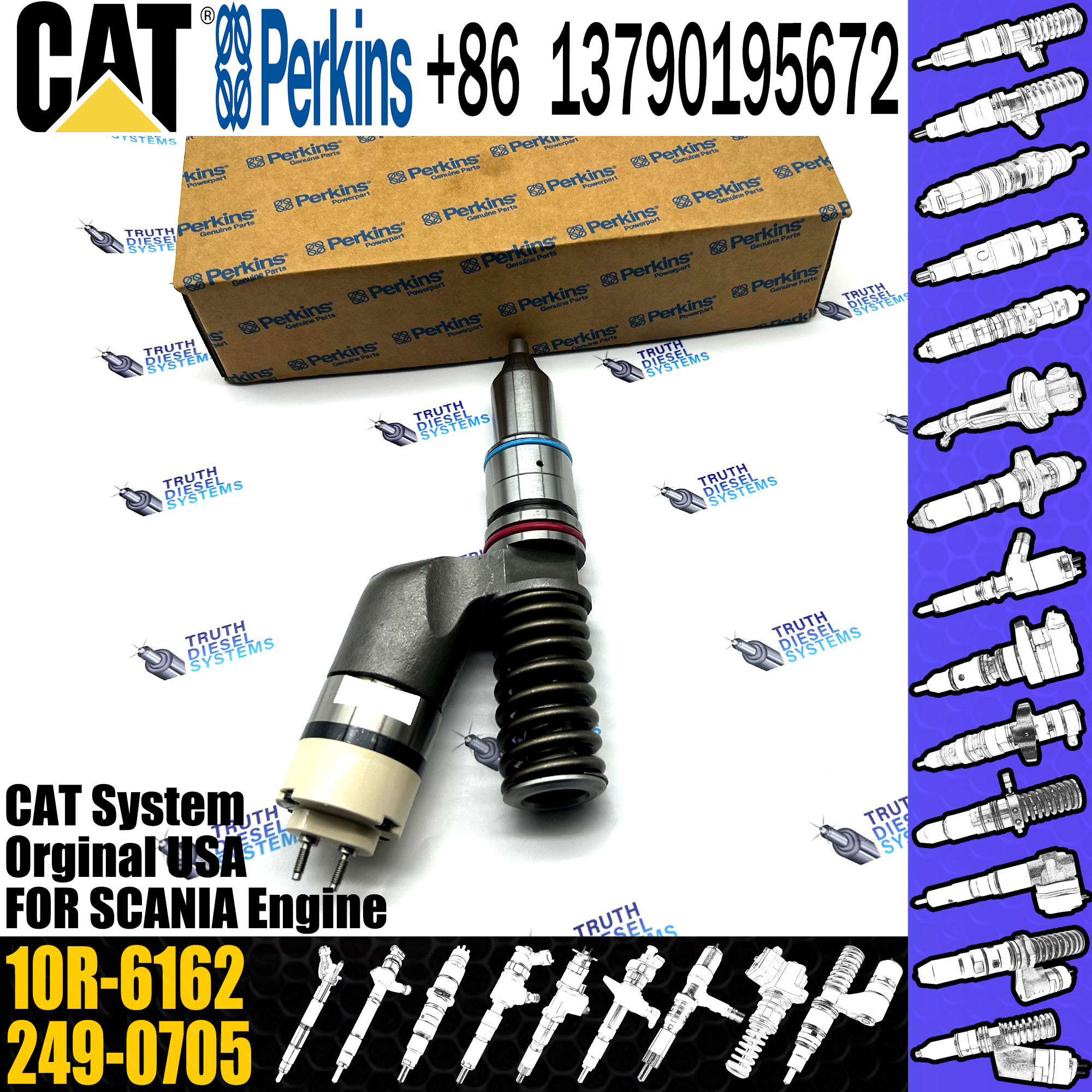 Common Fuel Injectors 10R-1274 10R-7236 10R-3258 10R-2977 10R-6162 10R-3147 10R-1305 10R-3262 for C-aterpillar Car