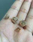 IGI Certified Artificial Diamond Stud Earrings Round Brilliant Cut Loose Lab