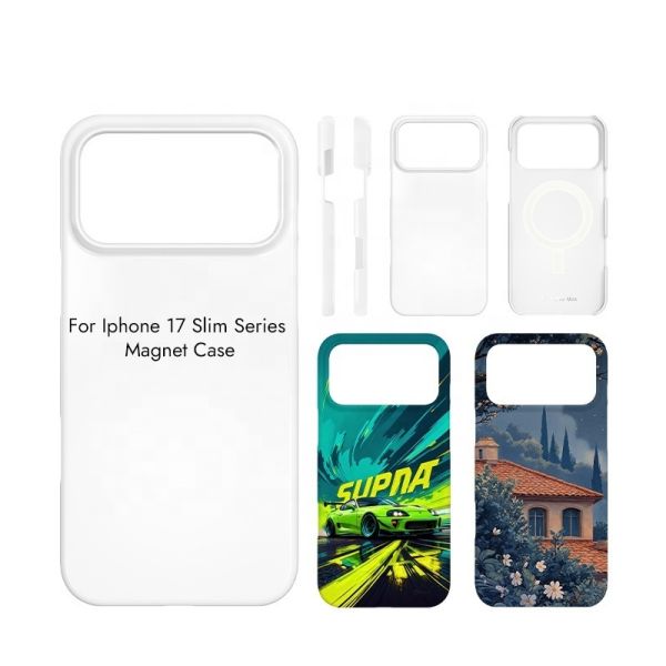 3D Coated Slim PC Sublimation Magnetic Phone Case Blank DIY Printing Sublimation Magsafe Case For Iphone 17 Pro Max All Series