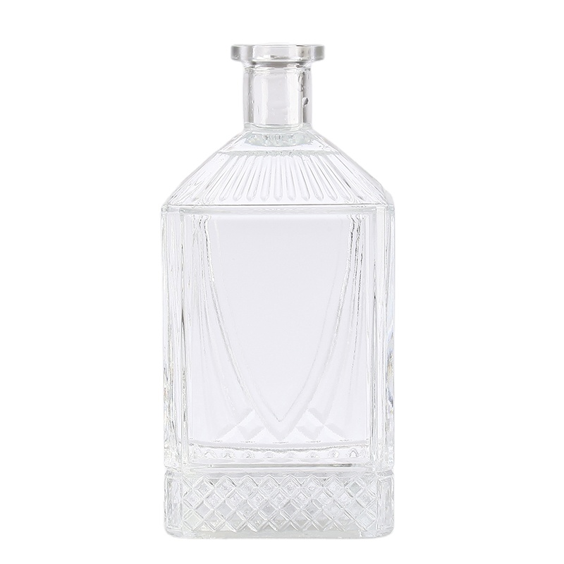 Glass Liquor/Spirits Storage Bottle 250ml 50mm/375ml/500ml/700ml/750ml/1L Clear Square