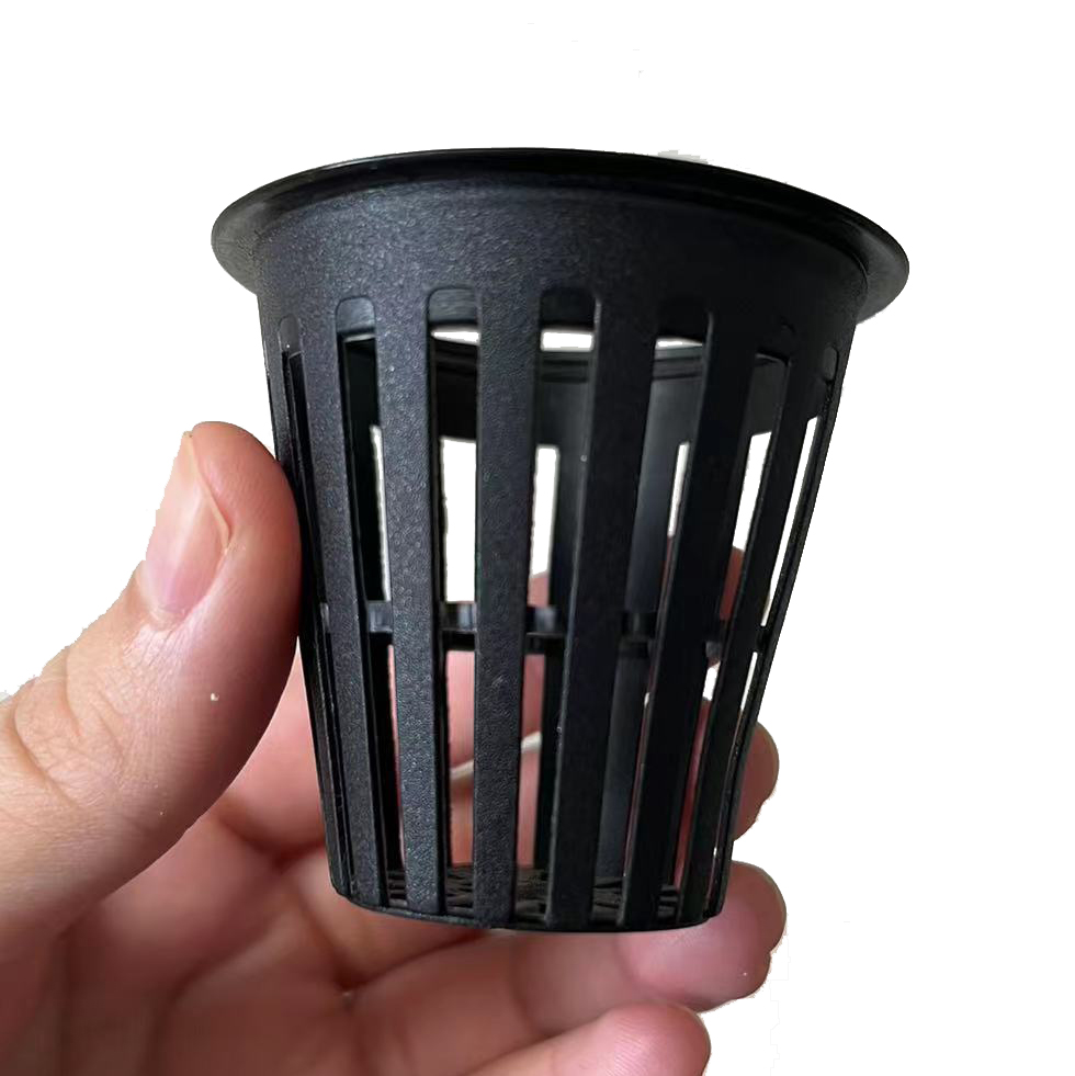 Clear 2 Inch Hydroponic System Plastic Mesh Basket Nursery Net Pot For NFT Plant Grow