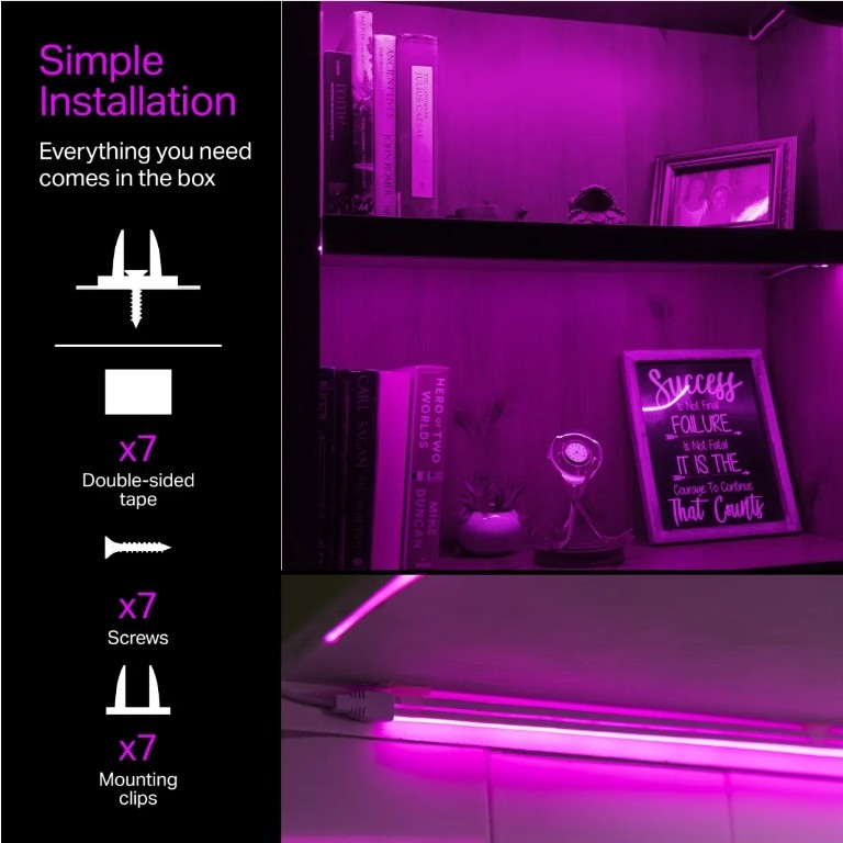 Brightness Dimmable LED Strip Lights 16.4FT 840LEDs/M RGBCW Cob CE RoHS