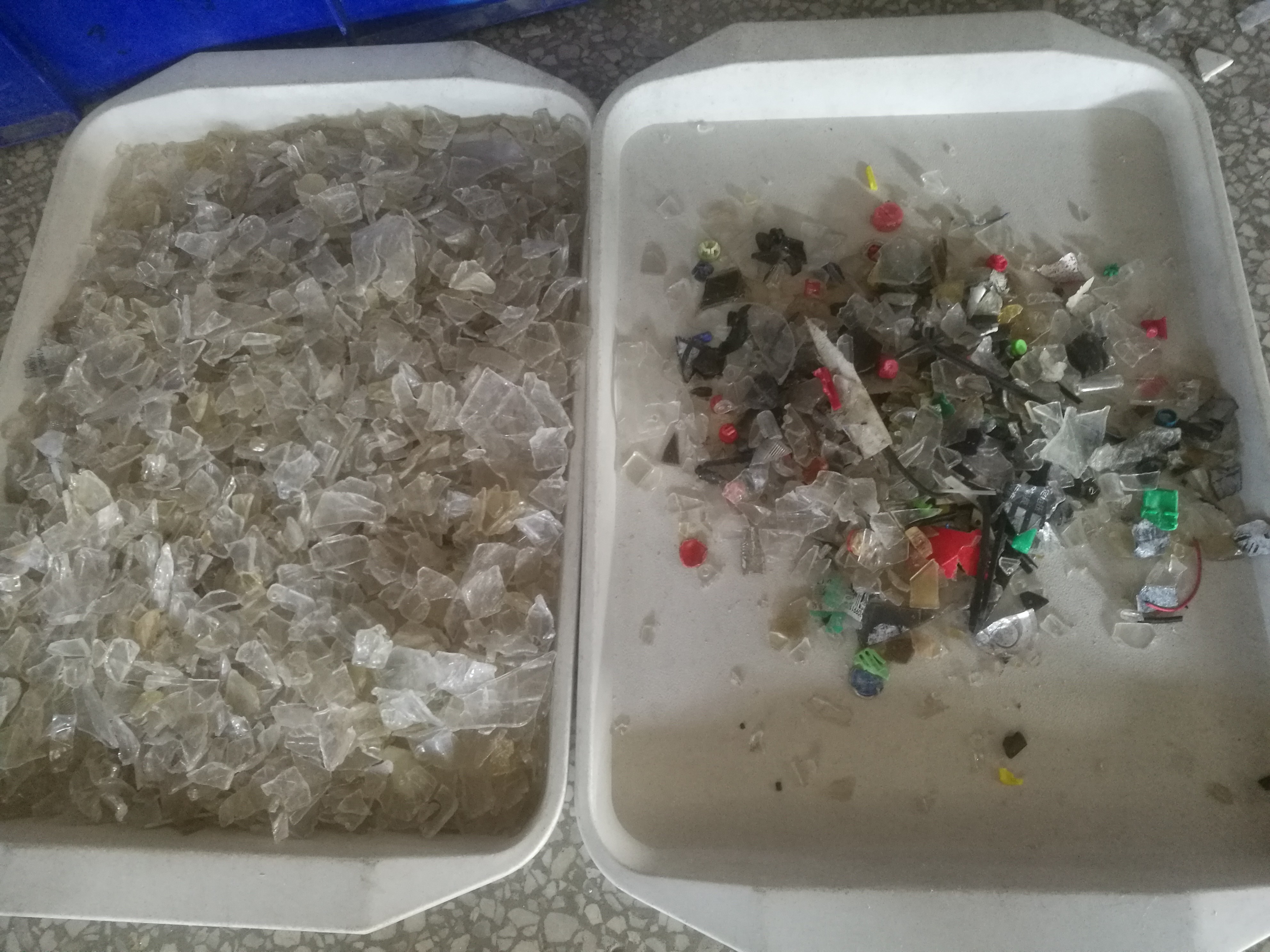 Two Layer 4 Chutes Automatic Pe Pvc Abs Hdpe Ldpe Plastic Color Sorter Machine