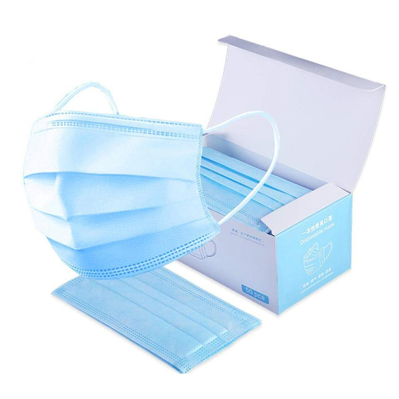 Low Breathing Resistance Sterile Face Mask Non - Irritating Adjustable Nose Piece