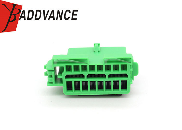 953490-3 16 Pin Female Tyco AMP Connectors Green Color