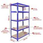 Steel Boltless Storage Rack Display Storage Equipment 5 Tier Steel Warehouse