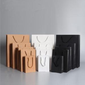 Wholesale Portable Kraft Paper Offset 4C Printable Paper Bags For Shop Reusable from china suppliers
