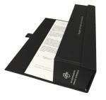 Cardboard beverage wine gift carrier box for wine bottles Custom Black Gift