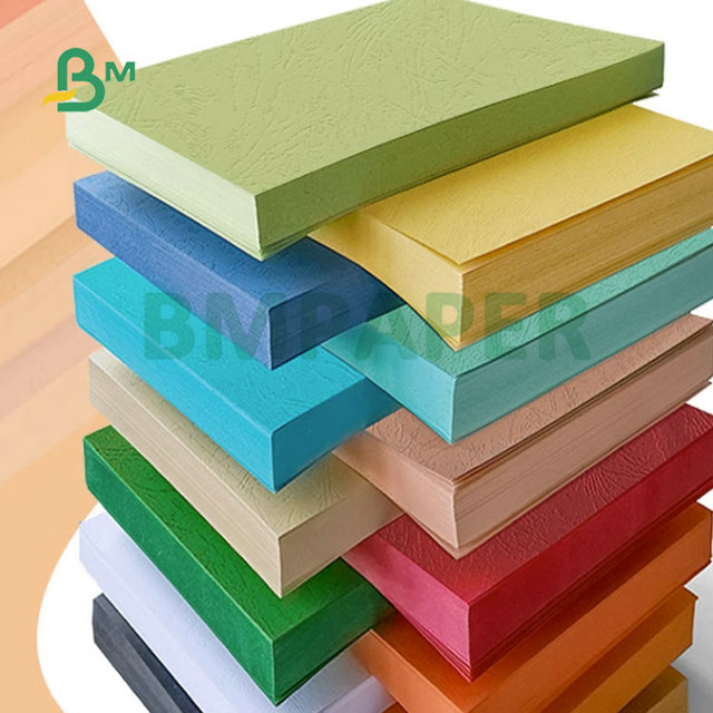 Green Blue Red  230gsm 260gsm Leather Textured Embossed Paper For Book Covers 31x43inch 