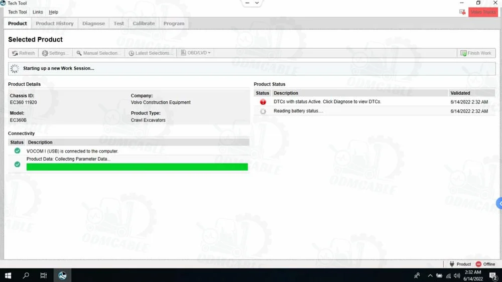 SUPPORT Excavator Diagnosis Euro6 FH FM Series Vehicles PTT V2.8.150 Tech Tool Laptop CF53 ACPI 2024 Development Version