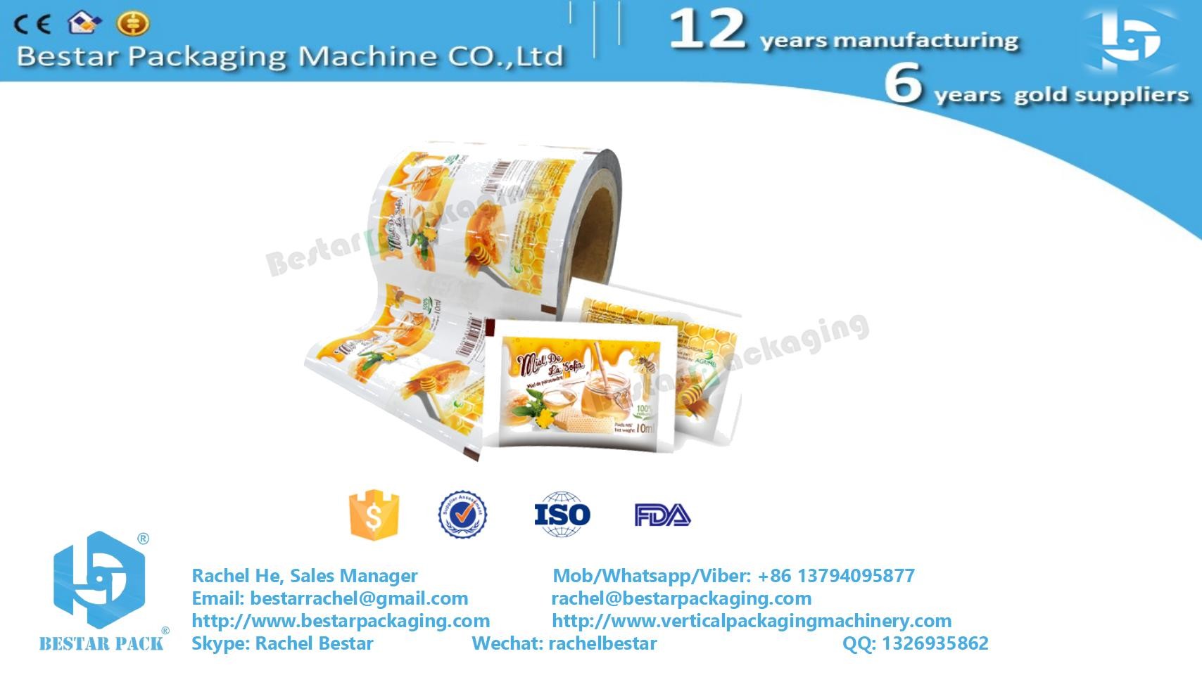 Custom Color Printing Plastic Film For Coffee Sachet