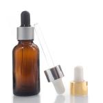 Brown Essential Oil Glass Dropper Bottles Block Light 30ml Amber Bottles With