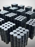 Industrial Use Neodymium Black Epoxy Rare Earth N35 Small Disc Magnet For