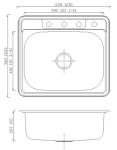 Commercial Undermount Single Bowl Kitchen Sink 25"X22"X9" Easy Cleaning