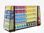 Anti Rust Convenience Store Shelving Units / Supermarket Display Racks