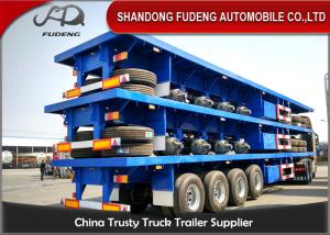 Wholesale 40 Foot / 20 Foot Flatbed Container Trailer With Tool Box Four BPW / FUWA Axles from china suppliers