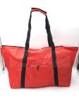 Water Resistant Reusable Folding Shopping Bags Red Color For Travel