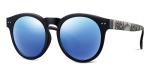 Women PEI Sunglasses Grey Blue Lens Ultra Light Eyeglass Frames UV Protection