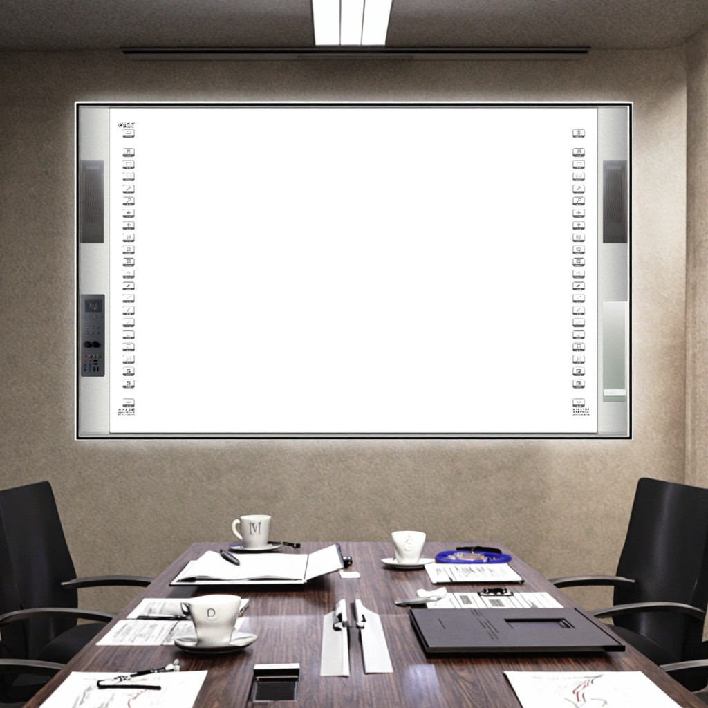 China Factory Direct All-In-One Interactive 20Touch Point IR Infrared Ceramic 96 Inch Dual System Smart Boards Speaker 16:10 Side Bar Projector Boards