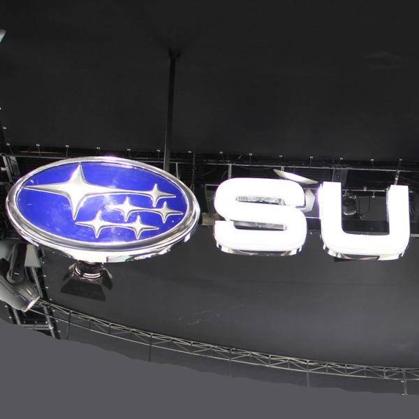 Quality Super bright illuminated famous outdoor subaru car Led logo signage design for sale