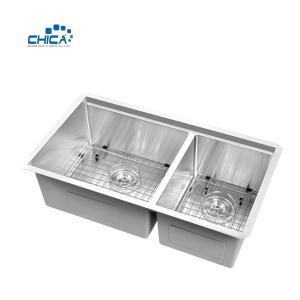 Wholesale Carton Pallet Double Bowl Handmade House Kitchen Sinks Stainless Steel Kitchen Sinks from china suppliers