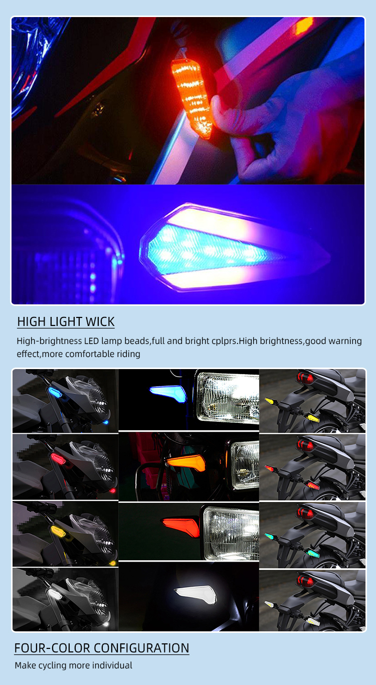 Universal ABC PC Motorcycle LED Turn Signal Lights by YAYE Light System DC12V Voltage