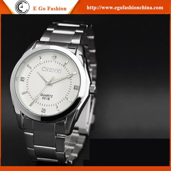 021B Fashion Watch Unisex Watch Couple Watch Quartz Analog Watch Steel Watch for