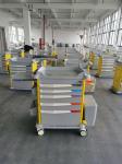 Hospital Medical White ABS Ambulance Cart With Four Wheels