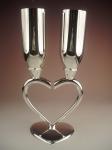 a Pair Of Sliver Goblet Wine Glass, Heart Shape