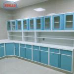 Antirust Fireproof Laboratory Wall Cabinets , Acid Resistant Lab Bench Furniture