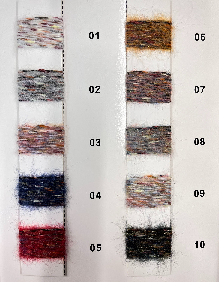 1/2.8NM 72% Polyester 4% Wool 24% Acrylic Fluffy Spray Yarn For Knitting