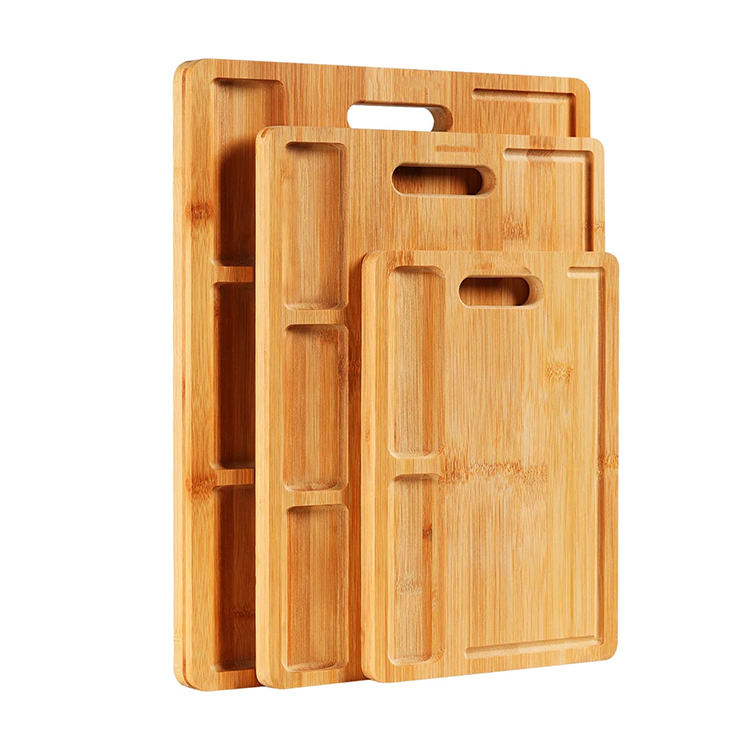 Eco Friendly Natural Bamboo Cutting Board 30*21.1*1.5cm Size Custom Logo for Kitchen