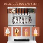 5 Flavors Automatic Ice Cream Making Machine Continuous Production Capacity 225