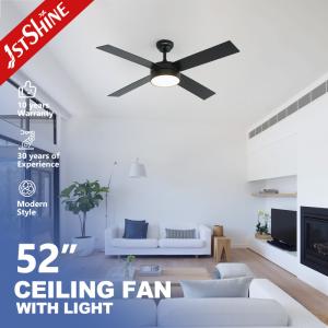 Wholesale Electric 52 Inches Living Room 16W Decorative MDF Blades Ceiling Fan Light with 2- from china suppliers