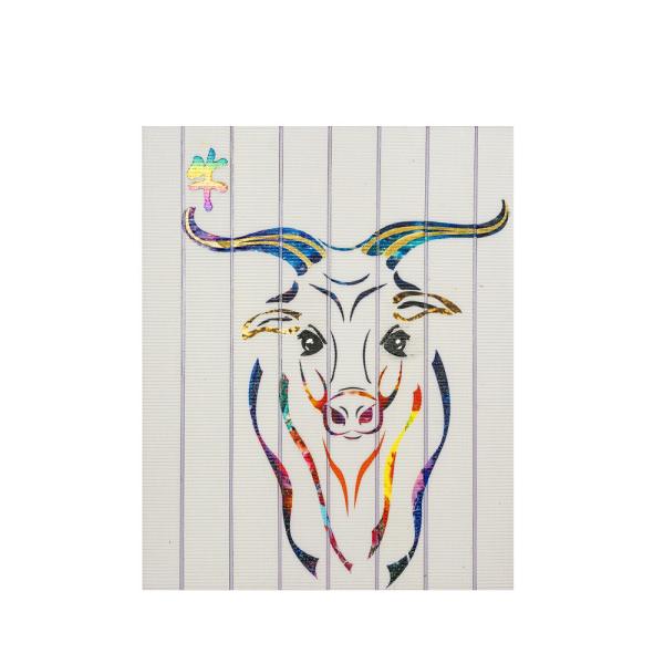 Chinese Culture Zodiac Colorful Animal Paintings , Twelve Animals Ox Wall Arts