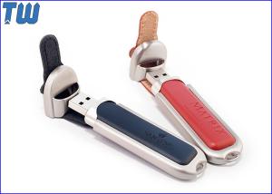 Wholesale Leather 8GB USB Jump Drive Metal Cap Leather Buckle Fine Touch from china suppliers