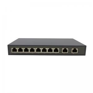 Wholesale 10 Port POE Ethernet Switch ZC-S2010P 8 PoE Ports Switching Capacity 20G DC Or AC from china suppliers
