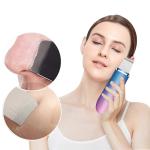 Ultrasonic Ion Therapy Vibrating Facial Scrubber Skin Clean Peeling Warm Scraper