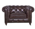 Soft High Back Chesterfield Armchair , Modern High Back Wing Chairs For Living