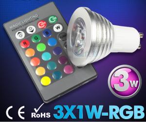 Wholesale 3W RGB LED COB Spot Light remote controller lathe aluminum housing from china suppliers