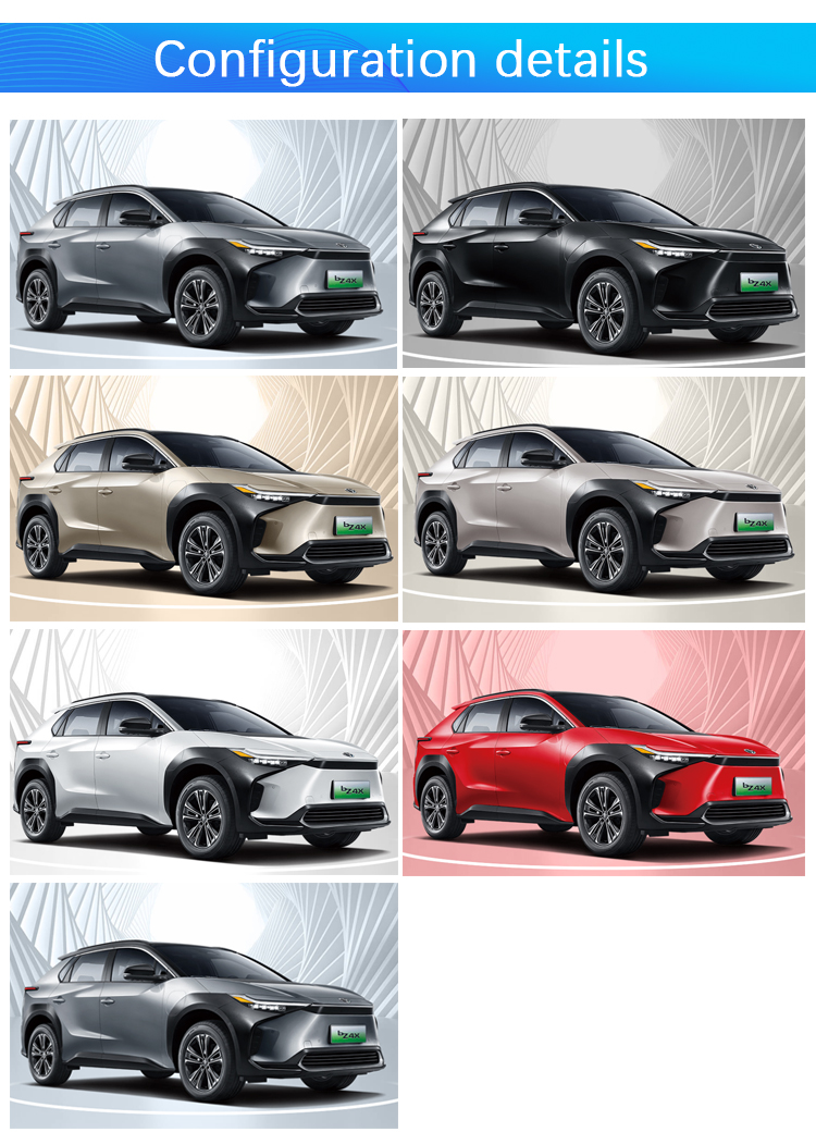To-yota Bz4x Long Range Pro 5 Seater EV Car R18 Tire Size mm 4690*1860*1650 Electric SUV Vehicle To-yota Energy Vehicles